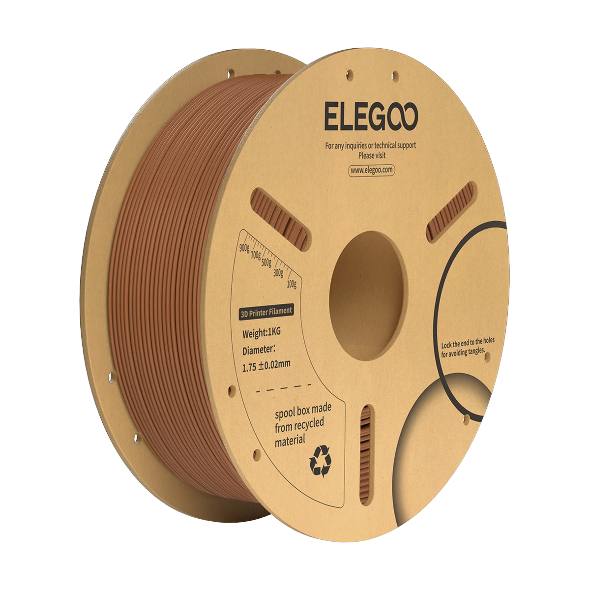 Elegoo PLA+ Brown Filament 1,75mm 1Kg