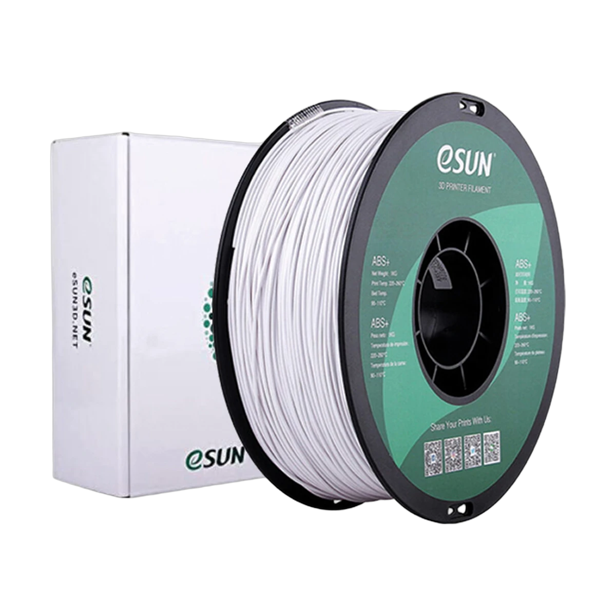 eSUN ABS+ Filament Cold White 1.75mm 1kg