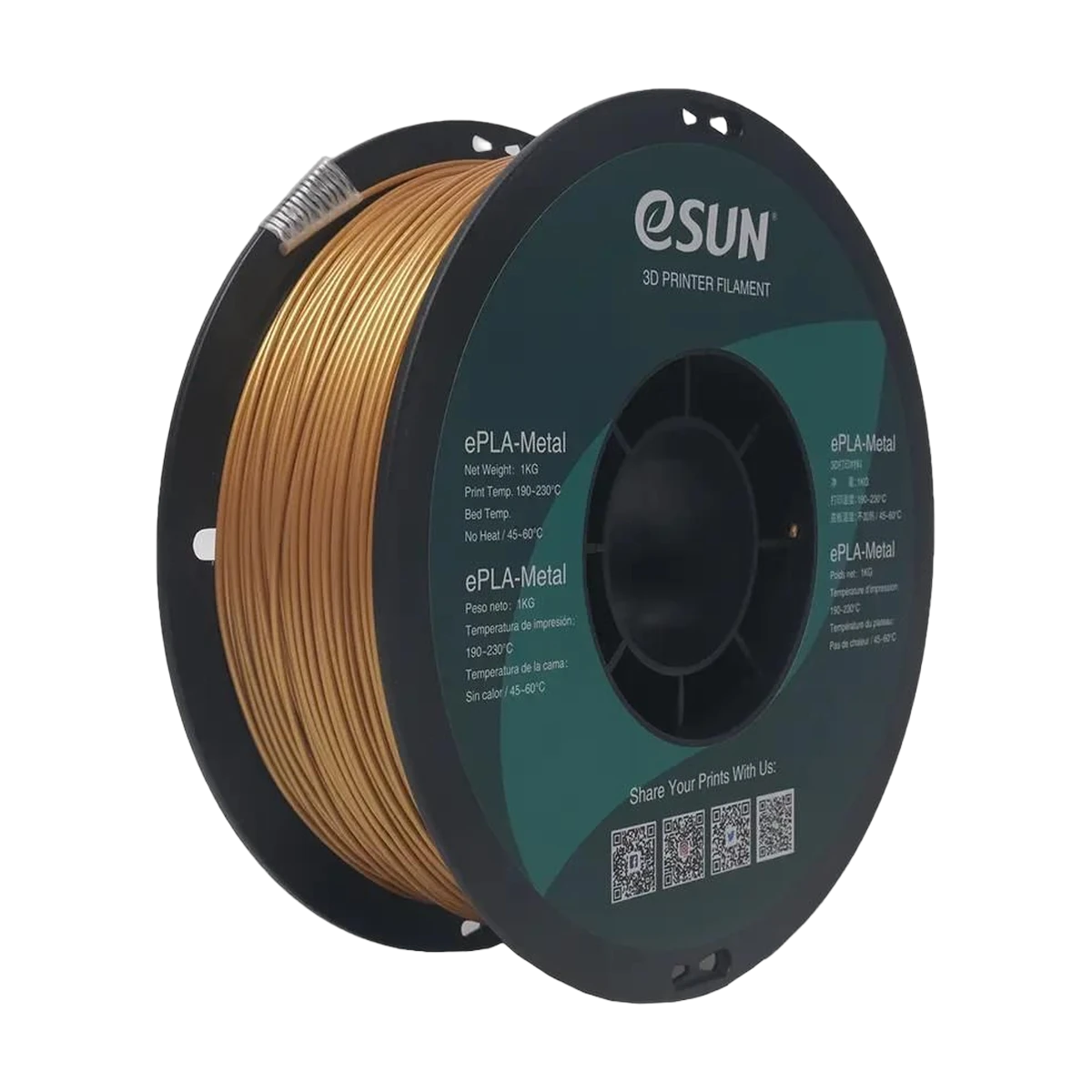 eSun ePLA Metal Or (Gold) – 1,75 mm – 1 kg