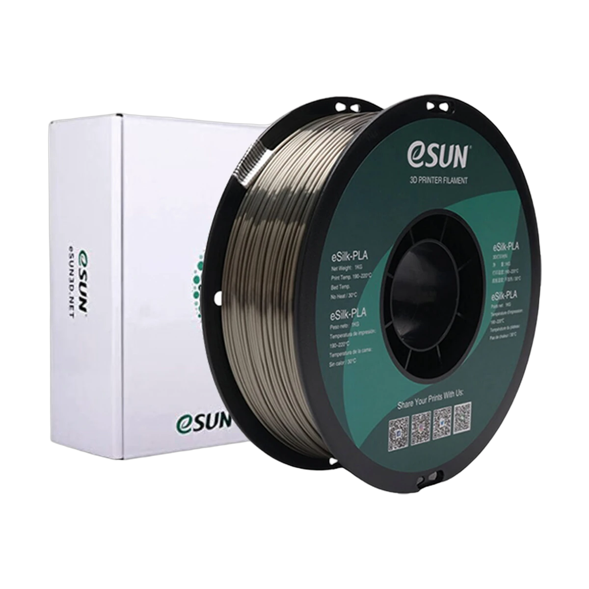 eSUN Silk Filament 3D PLA Bronze 1.75mm 1kg