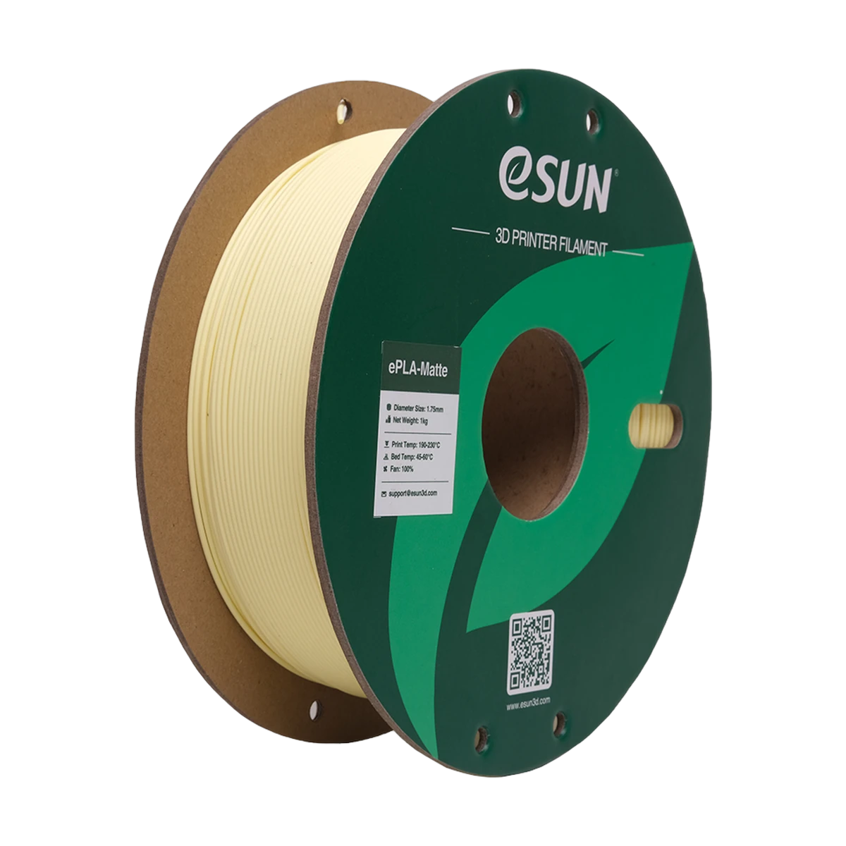 eSUN Filament 3D ePLA-Matte Almond-Yellow 1.75mm 1kg