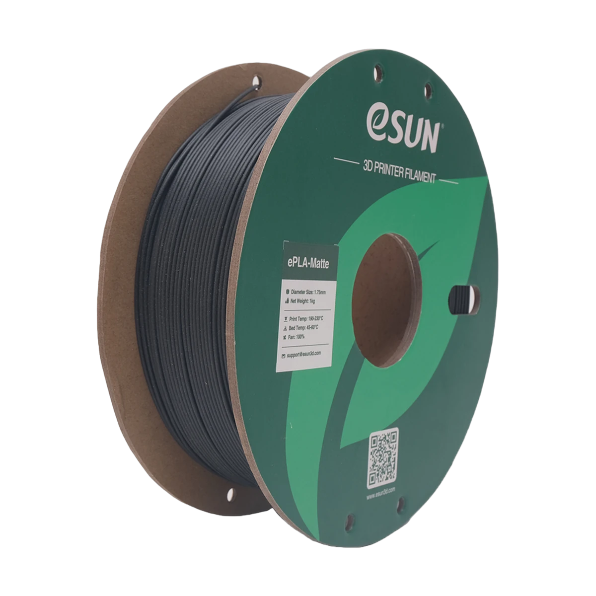 eSUN Filament 3D ePLA-Matte Deep Black 1.75mm 1kg