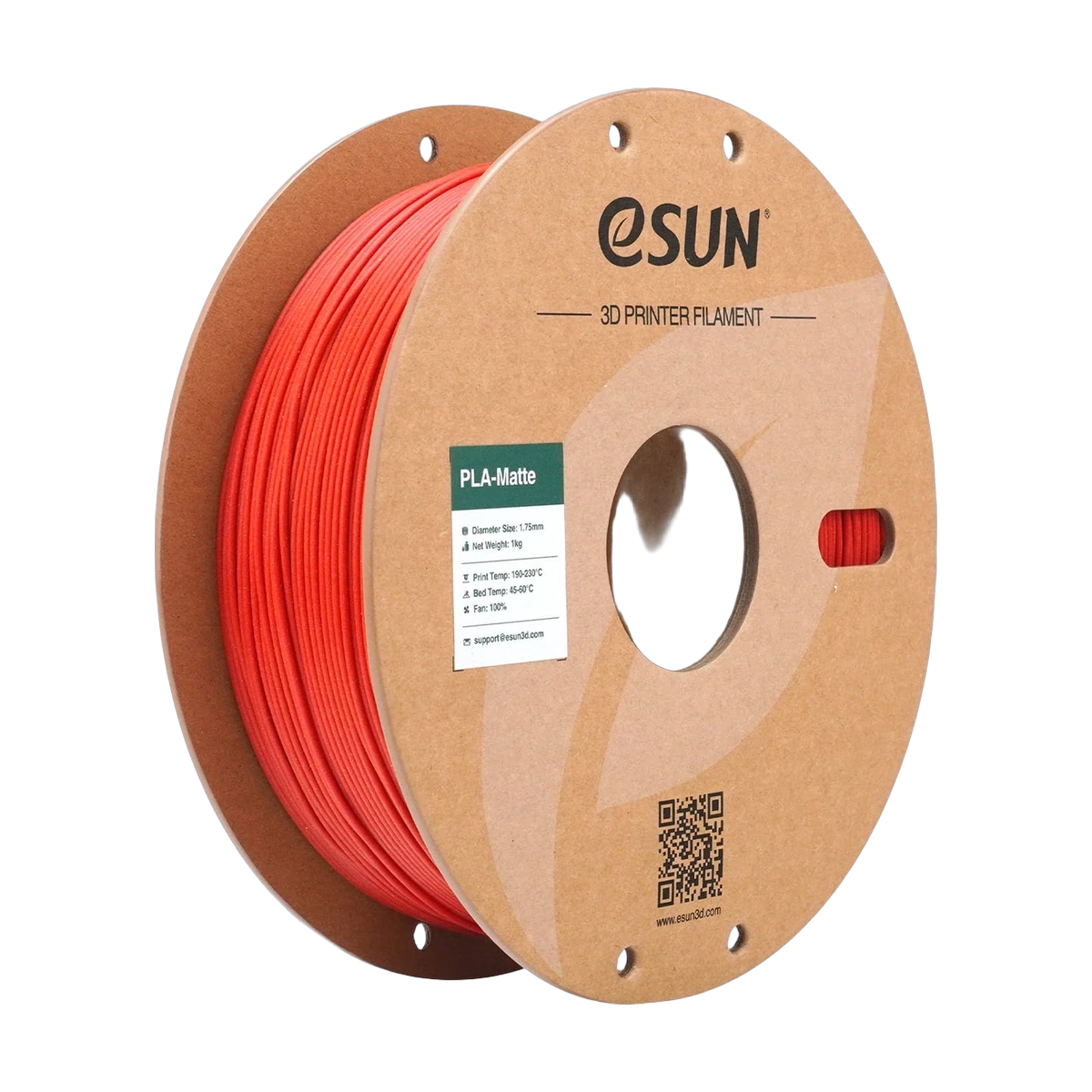 eSUN Filament 3D ePLA-Matte Fire Engine Red 1.75mm 1kg