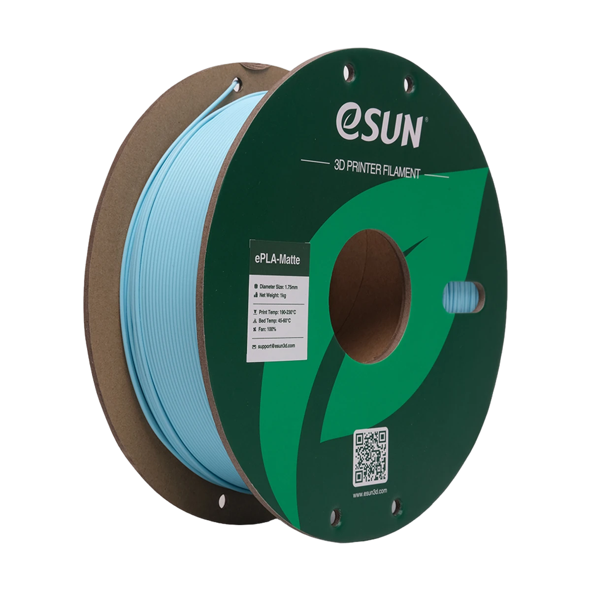 eSUN Filament 3D ePLA-Matte Light Blue 1.75mm 1kg