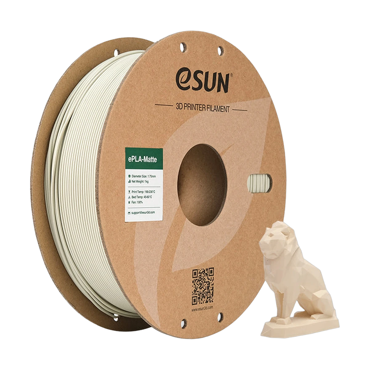 eSUN Filament 3D ePLA-Matte Light Khaki 1.75mm 1kg