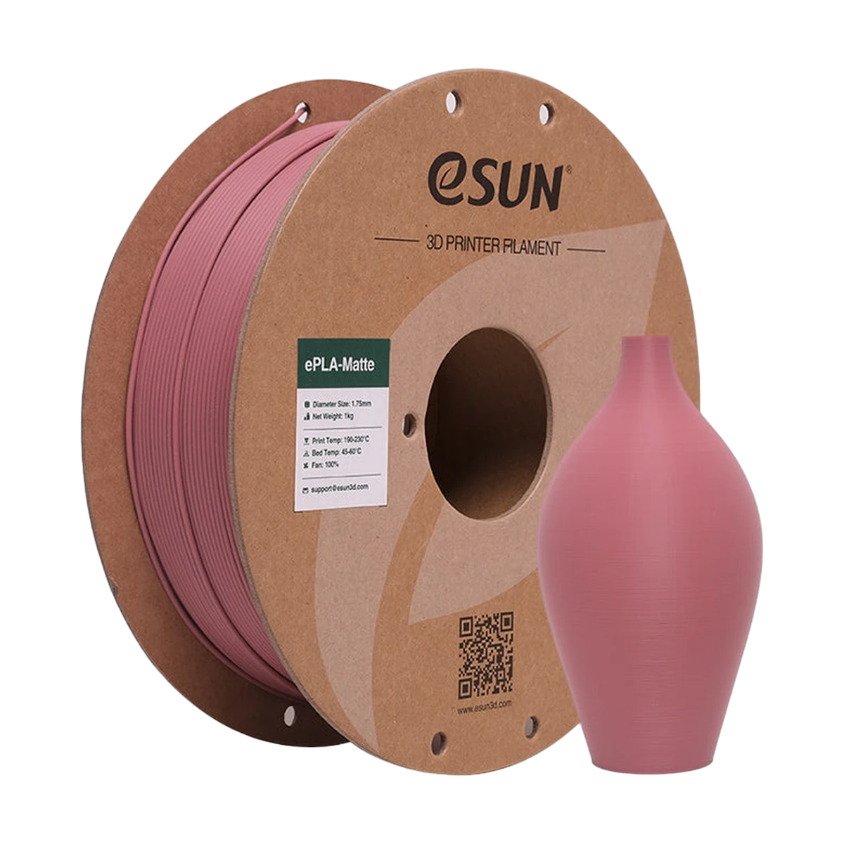 eSUN Filament 3D ePLA-Matte Morandi Purple 1.75mm 1kg