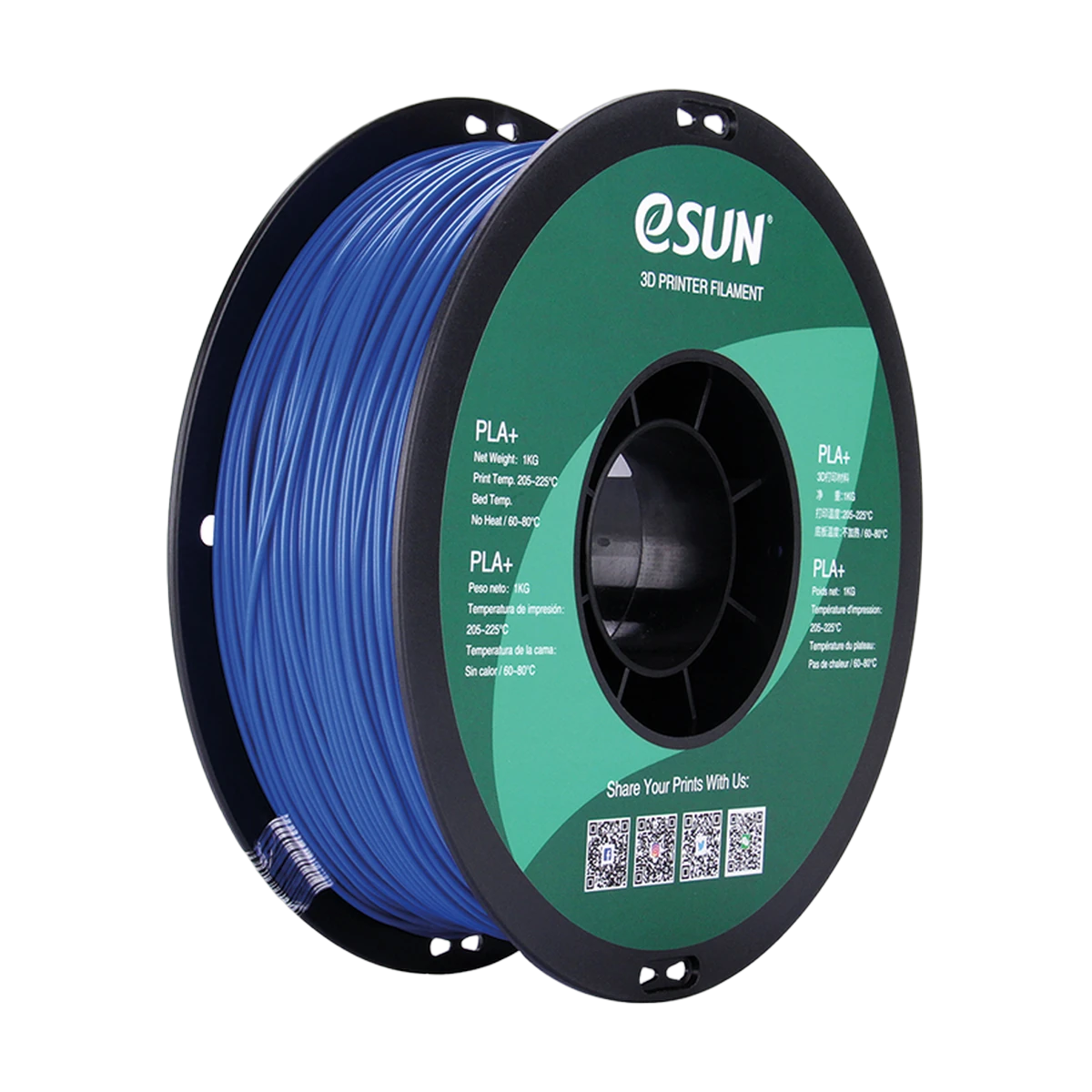 eSUN Filament 3D PLA+ Blue 1.75mm 1kg