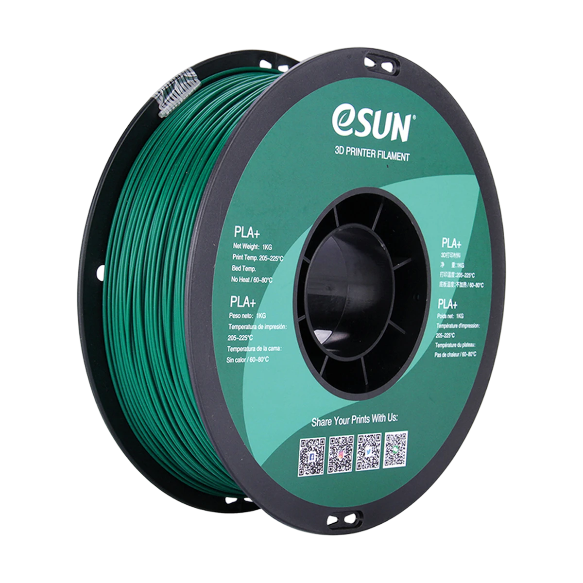 eSUN Filament 3D PLA+ Green 1.75mm 1kg
