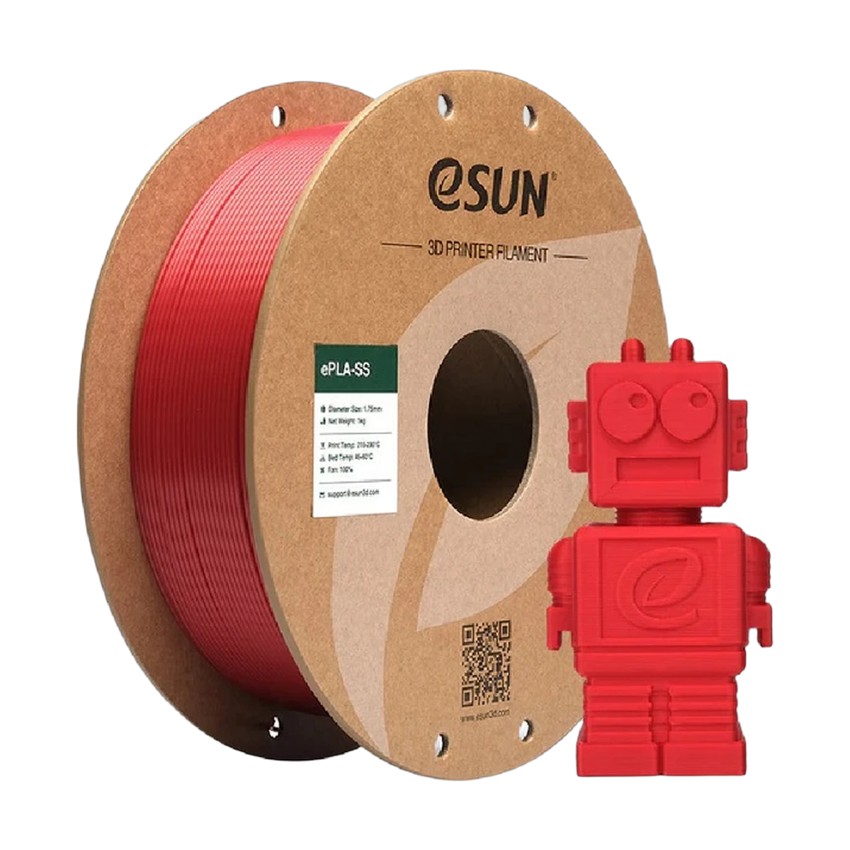 Esun Filament ePLA+SS Fire Engine Red, 1,75 mm / 1Kg