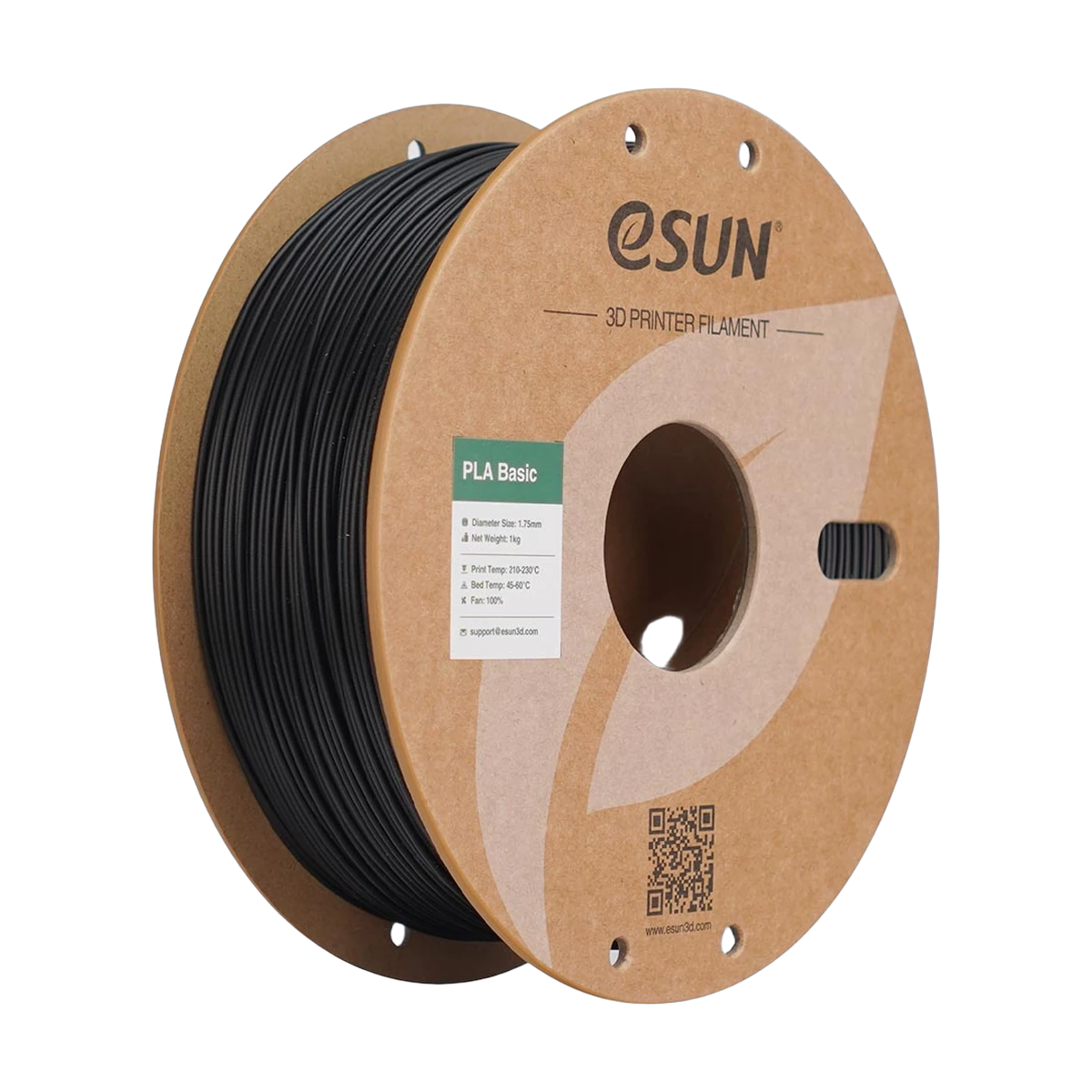 eSUN PLA Basic 3D Filament Black 1.75mm 1kg