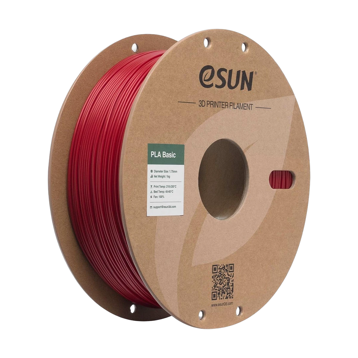 eSUN PLA Basic 3D Filament Fire Engine Red 1.75mm 1kg