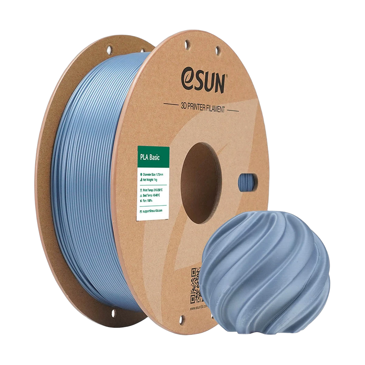 eSUN PLA Basic 3D Filament Light Grey 1.75mm 1kg