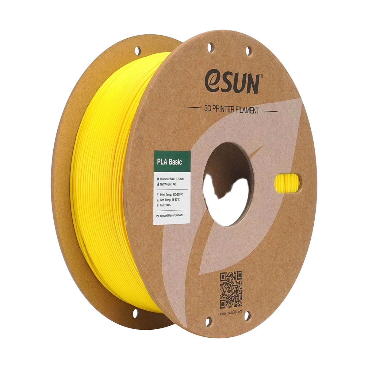 eSUN PLA Basic 3D Filament Yellow 1.75mm 1kg