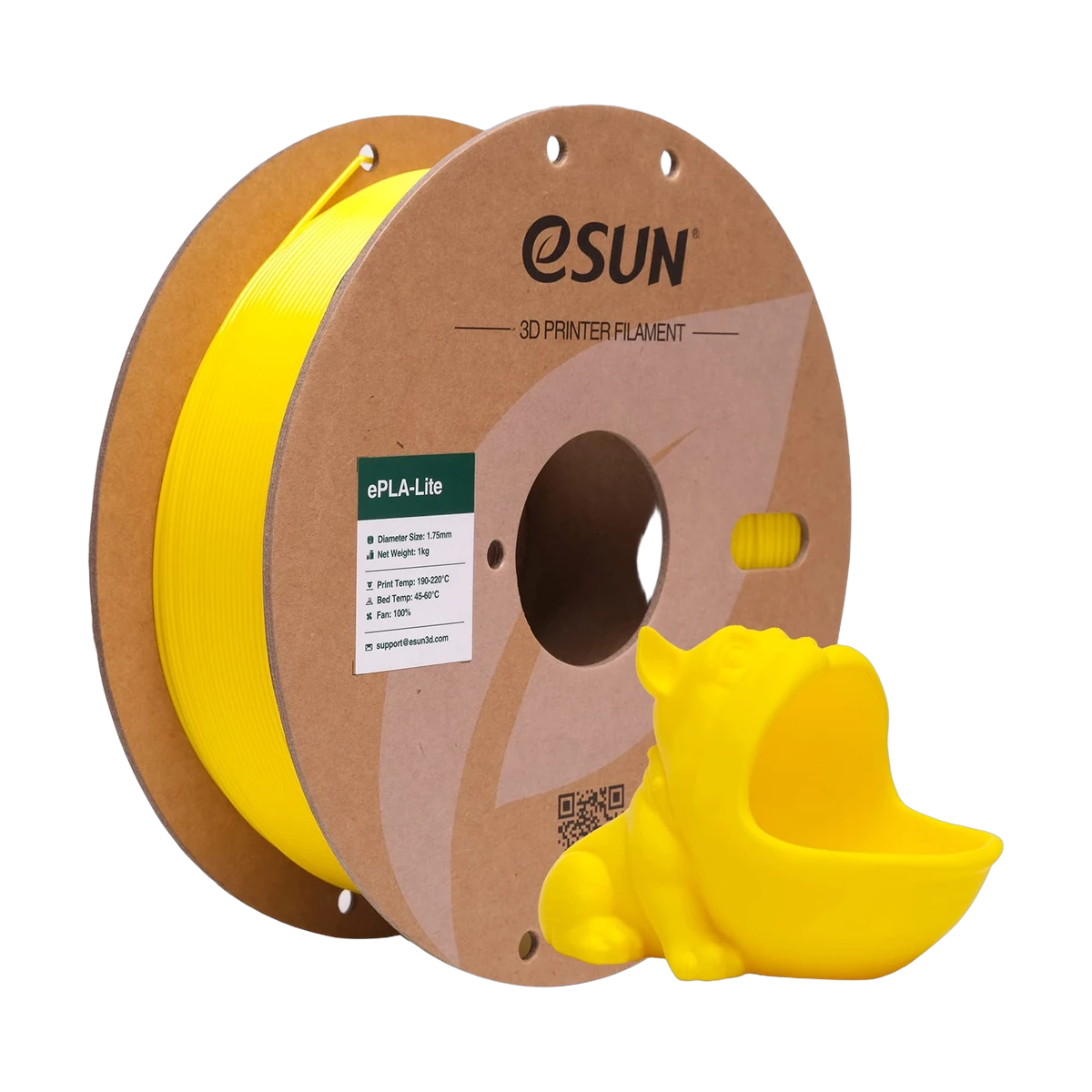 eSUN PLA-Lite 1.75mm 3D Filament Yellow 1KG