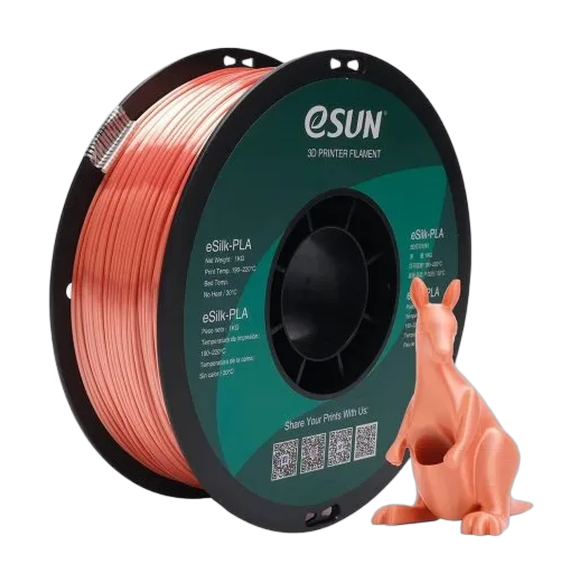 eSUN Silk Filament 3D PLA Rose Gold 1.75mm 1kg