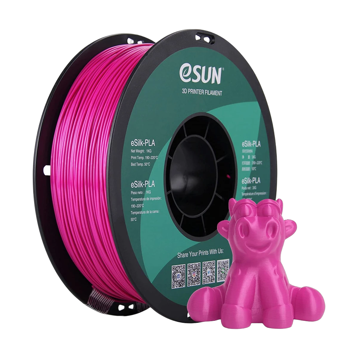 eSUN Silk Filament 3D PLA Violet 1.75mm 1kg