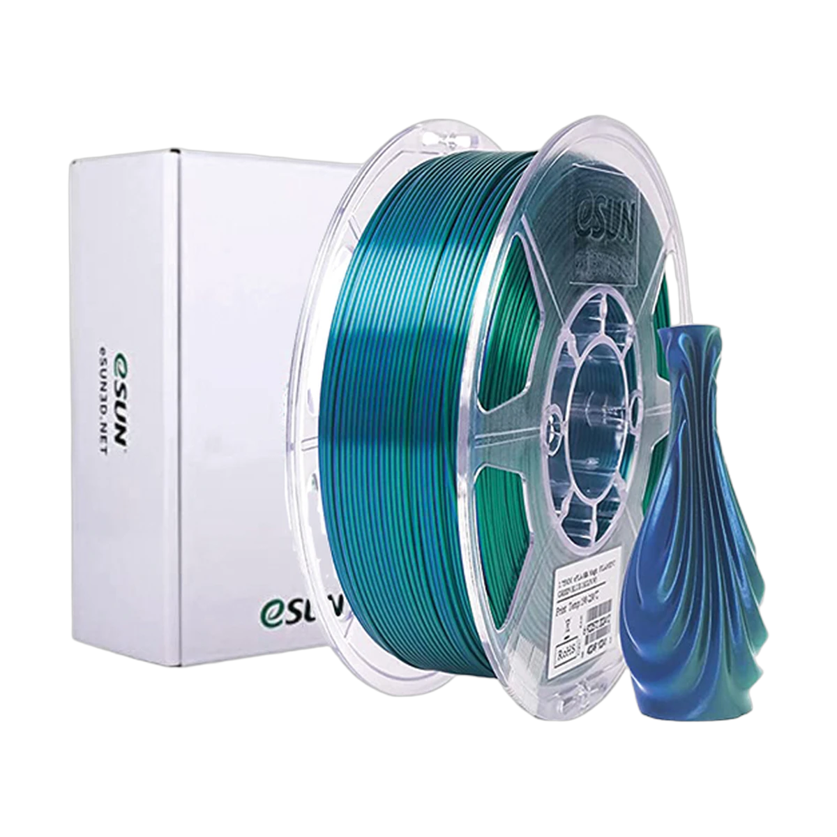 eSUN Silk Magic PLA (Green+blue) 1.75mm 3D Filament 1KG