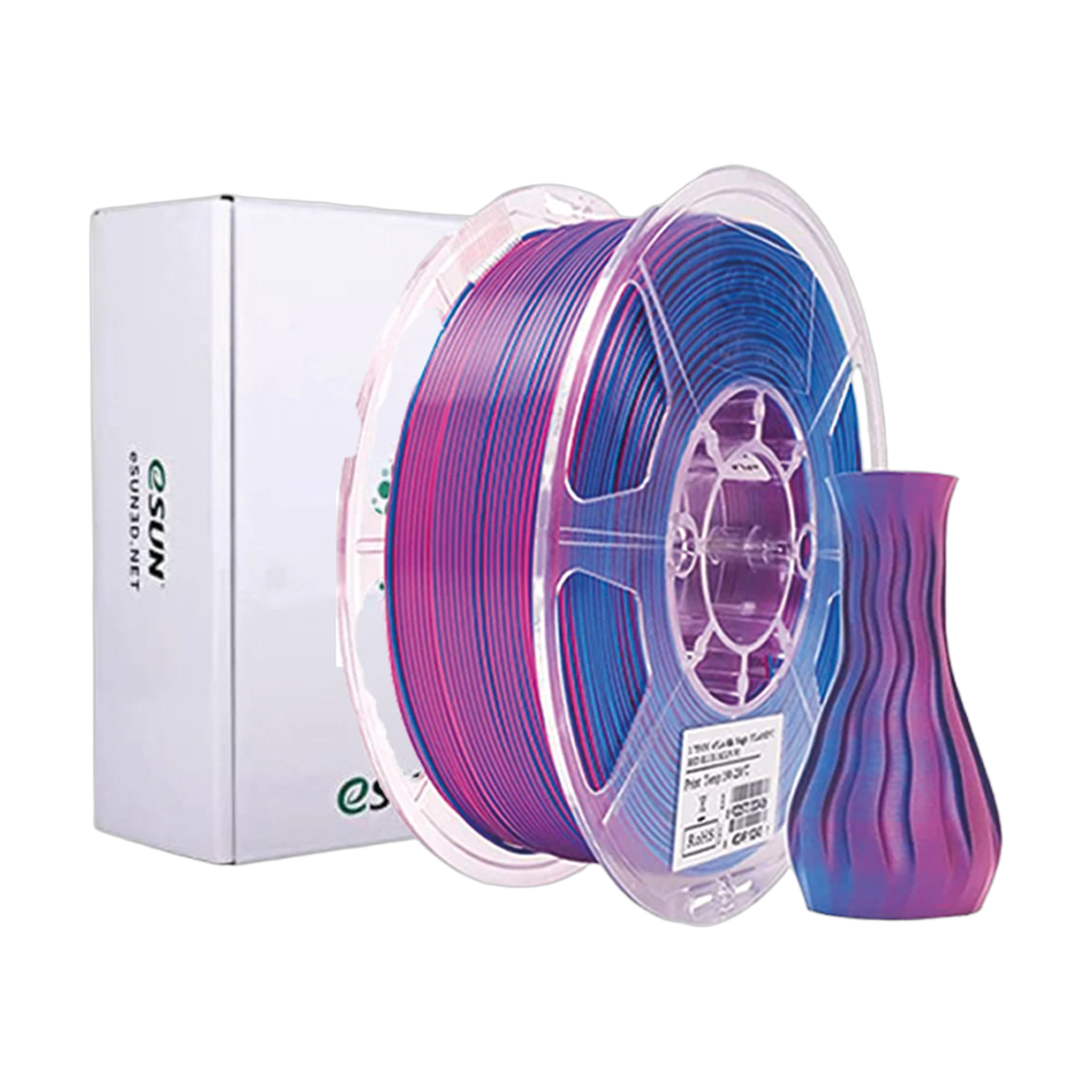 eSUN Silk Magic PLA (Red+blue) 1.75mm 3D Filament 1KG