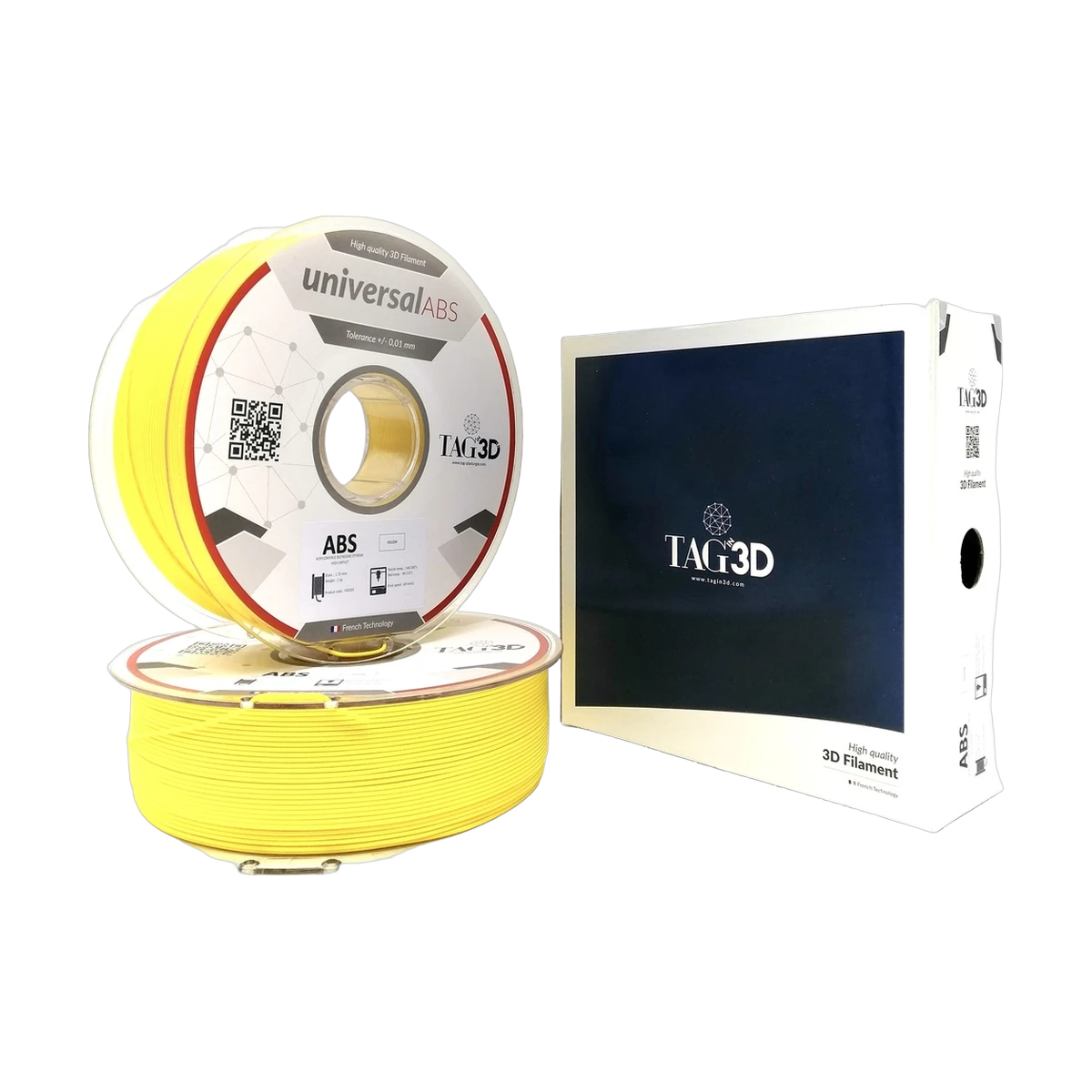 Filament 3D ABS NATURAL Jaune 1.75mm 1kg
