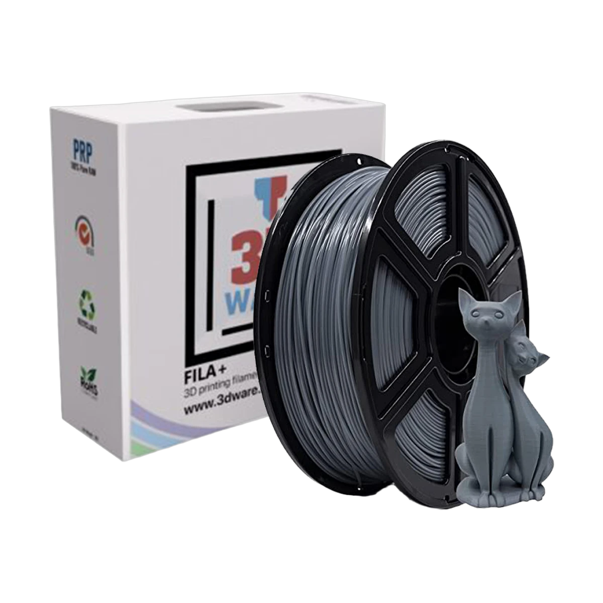 Filament 3D FILA+ Flexible TPU Gris 1.75mm 1kg