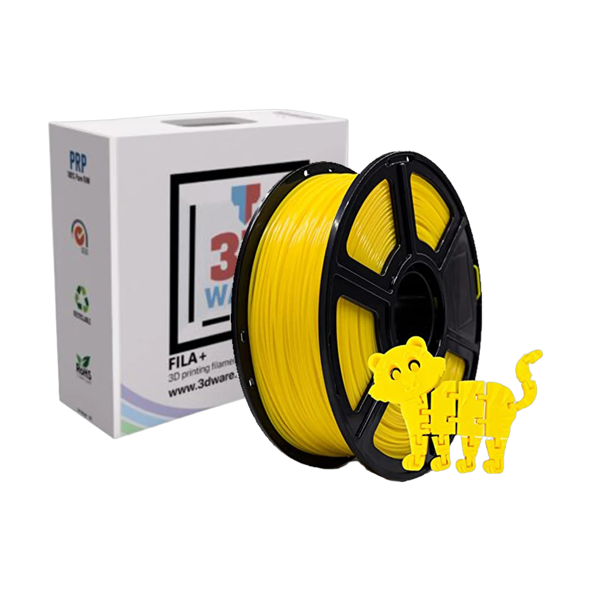 Filament 3D FILA+ Flexible TPU Jaune 1.75mm 1kg