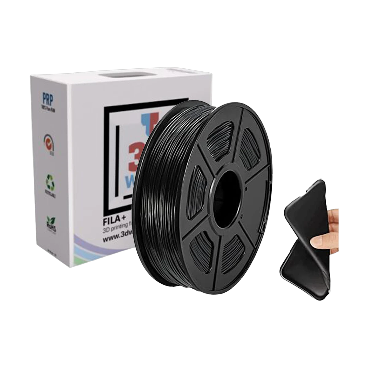 Filament 3D FILA+ Flexible TPU Noir 1.75mm 1kg