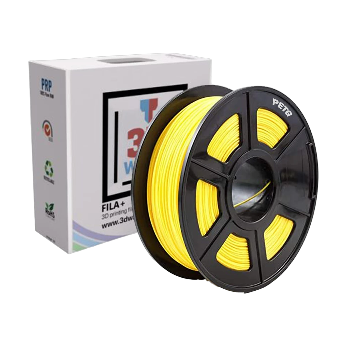 Filament 3D PETG Jaune 1.75mm 1kg