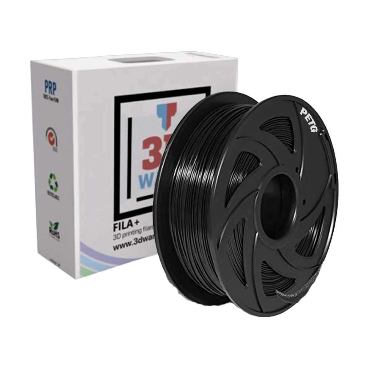 Filament 3D PETG Noir 1.75mm 1kg