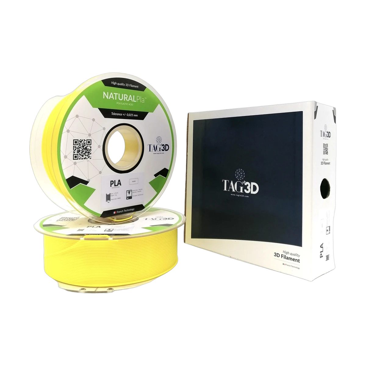 Filament 3D PLA NATURAL Jaune 1.75mm 1kg