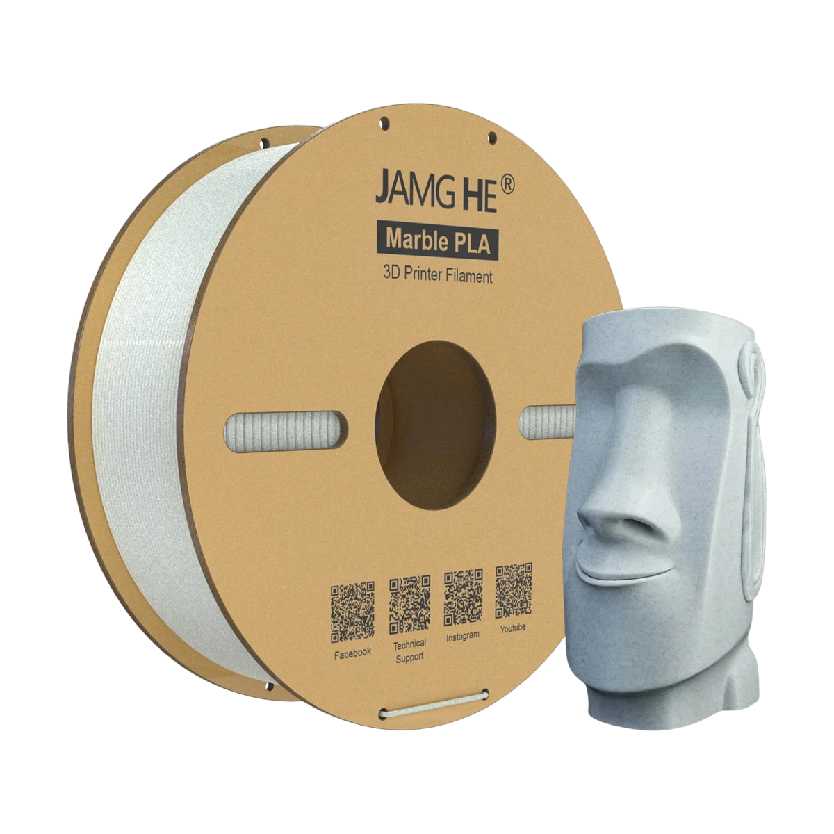 JAMG HE 1 kg Marble PLA Spool 1.75 mm