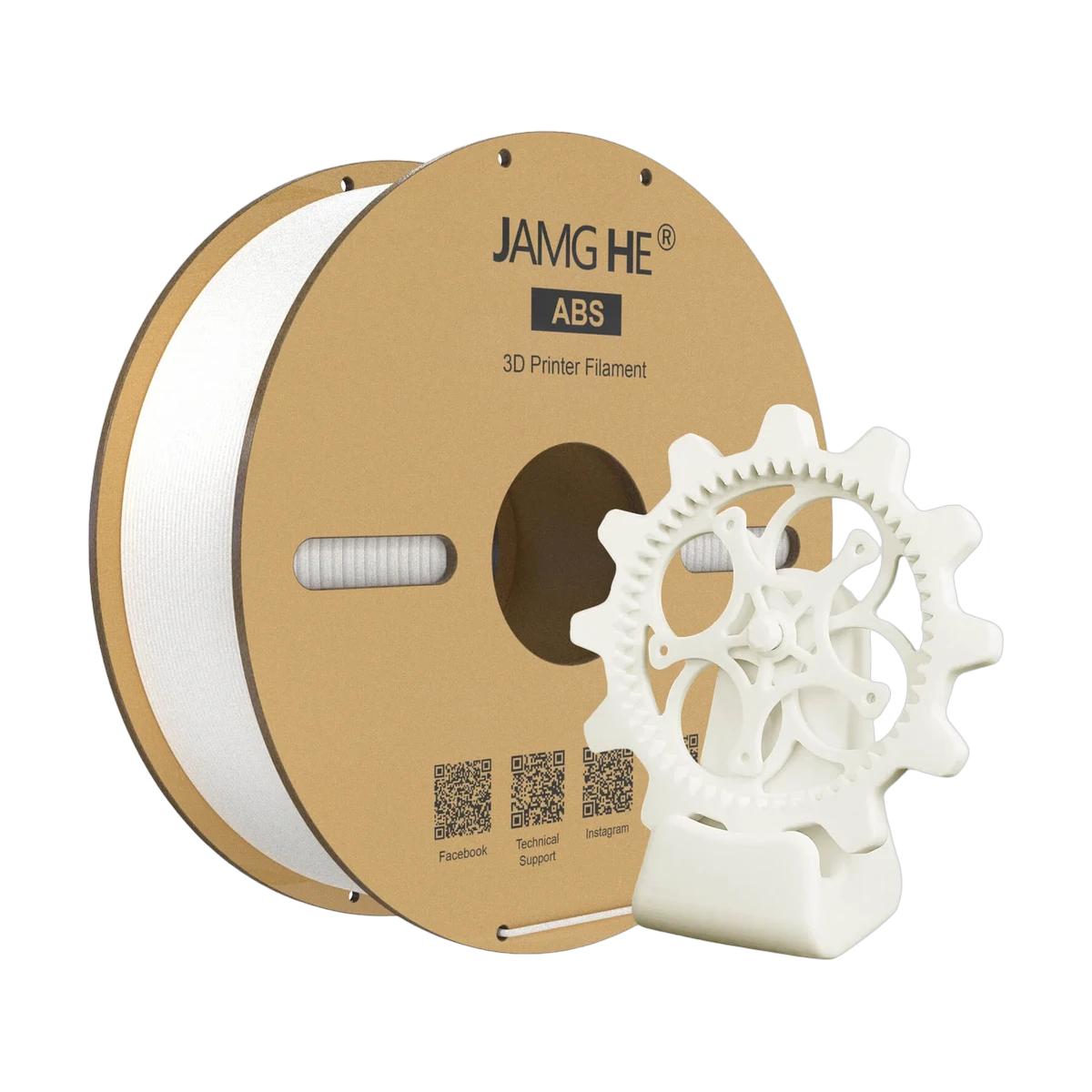 JAMG HE ABS Filament White 1.75mm, 1 Kg