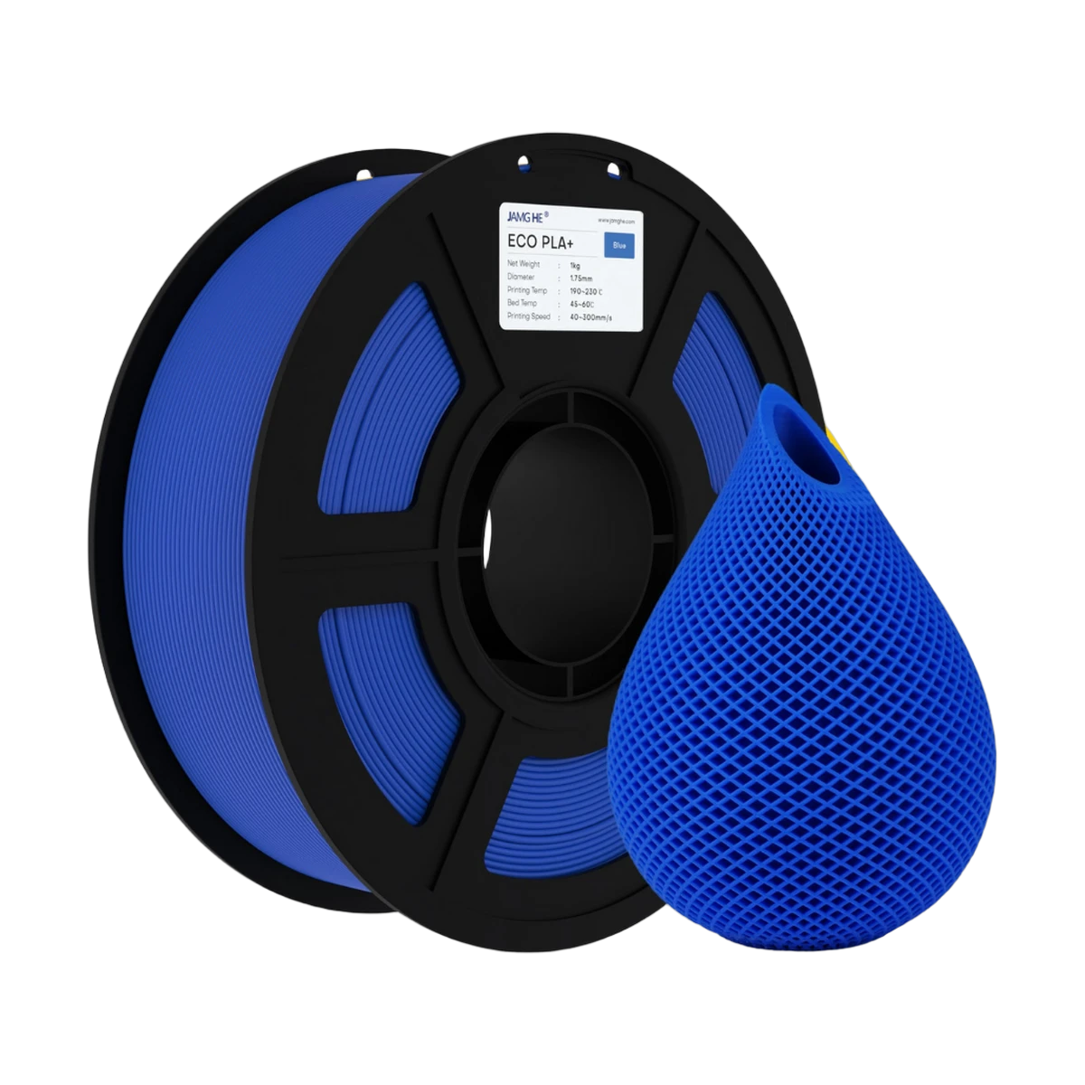 JAMG HE Eco-PLA+ Blue Filament 1.75mm, 1 Kg