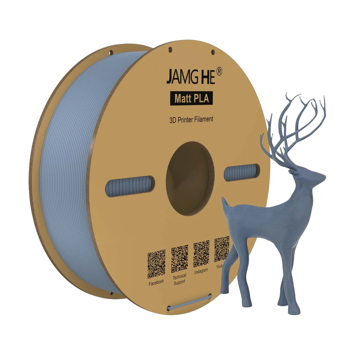 JAMG HE Matte PLA Navy Blue Filament 1.75mm 1KG