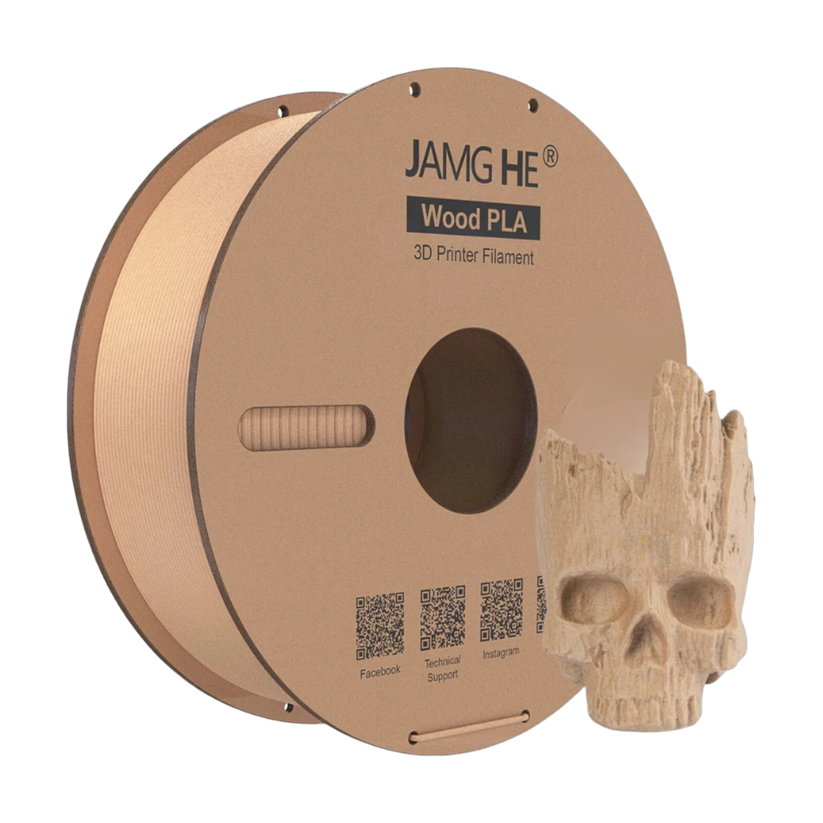 JAMG HE Natura_Wood PLA Filament 1.75mm, 1 Kg