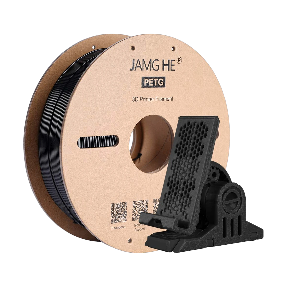 JAMG HE PETG Filament Black 1.75mm, 1 Kg