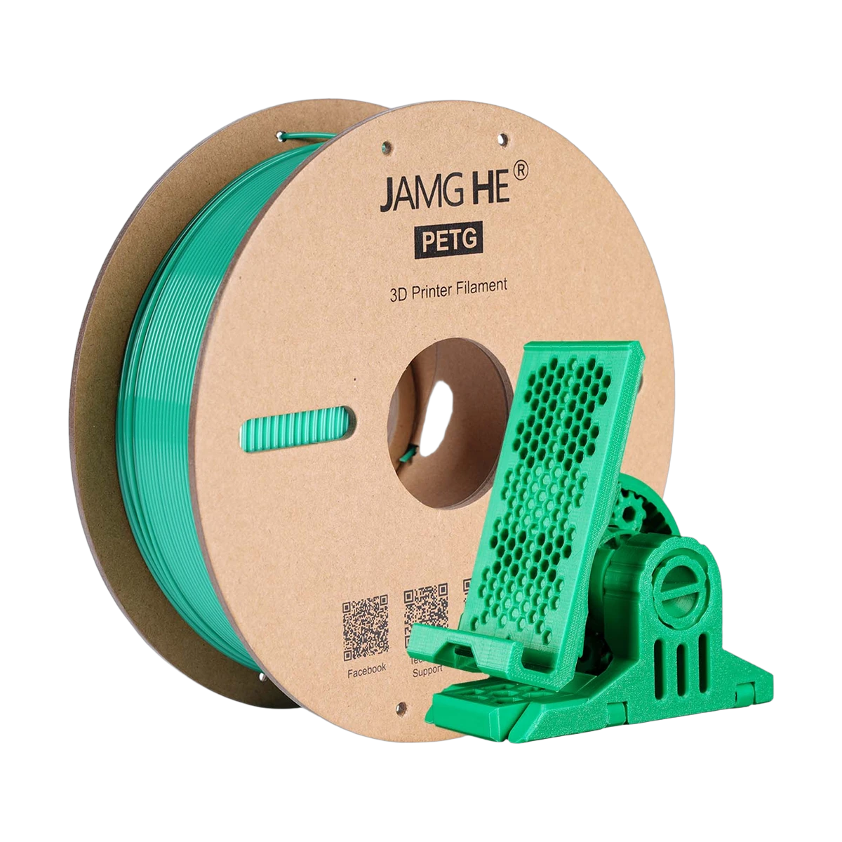 JAMG HE PETG Filament Green 1.75mm, 1 Kg