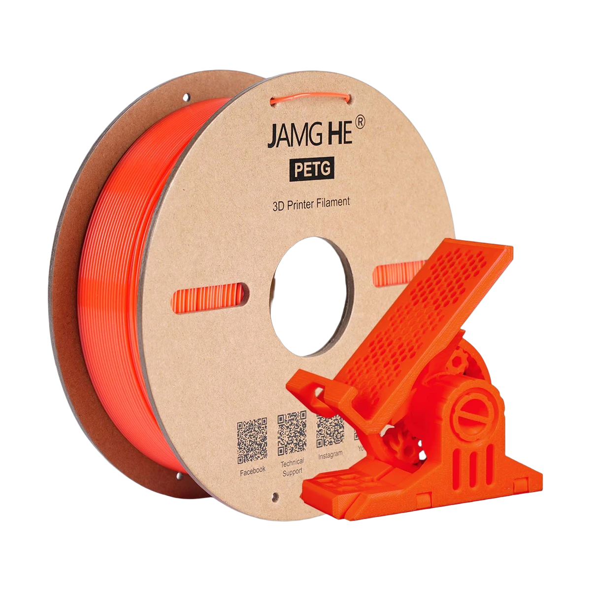 JAMG HE PETG Filament Orange 1.75mm, 1 Kg