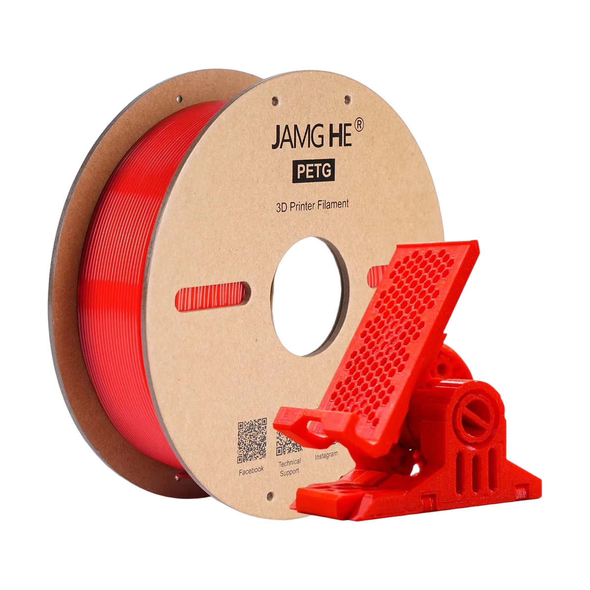 JAMG HE PETG Filament Red 1.75mm, 1 Kg
