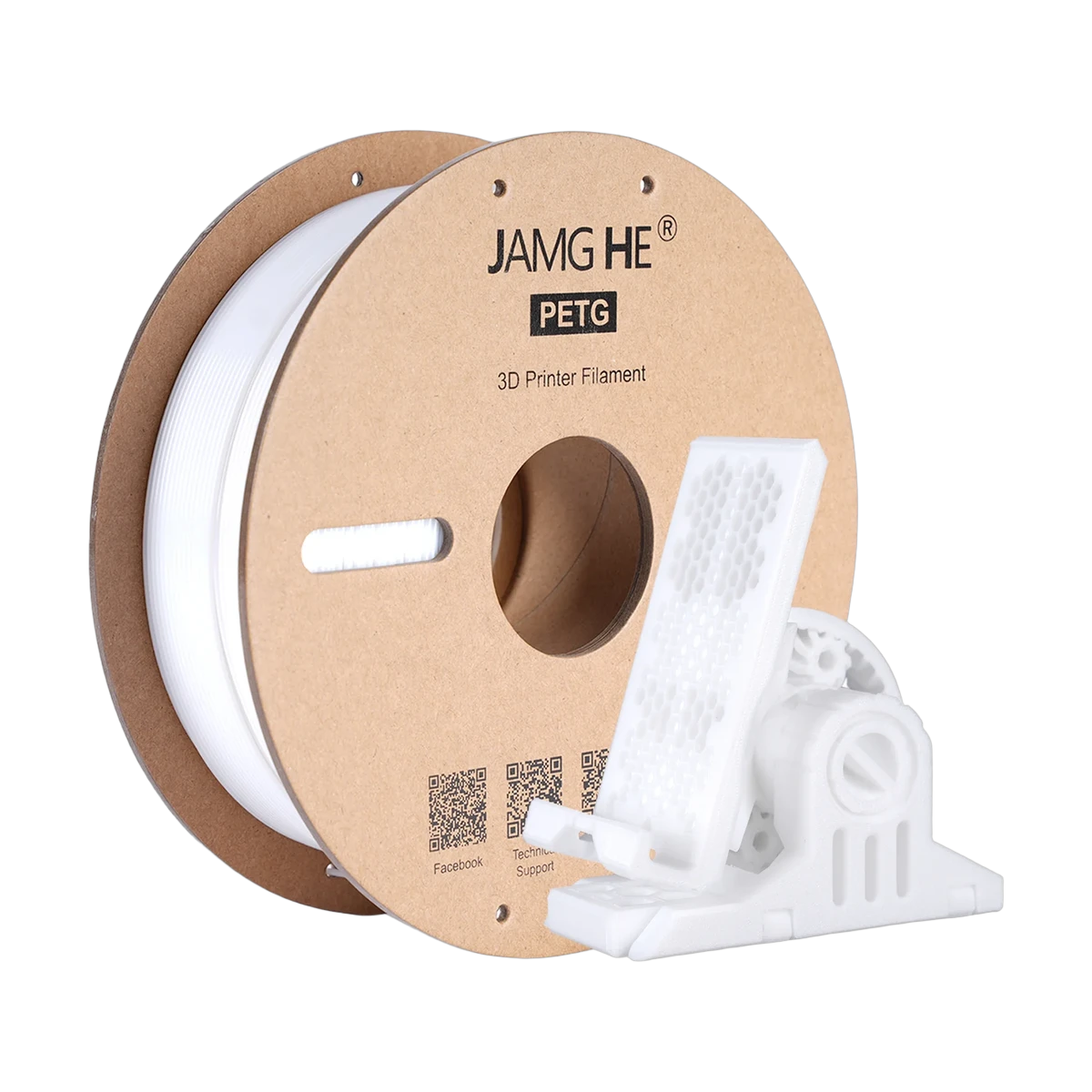 JAMG HE PETG Filament White 1.75mm, 1 Kg