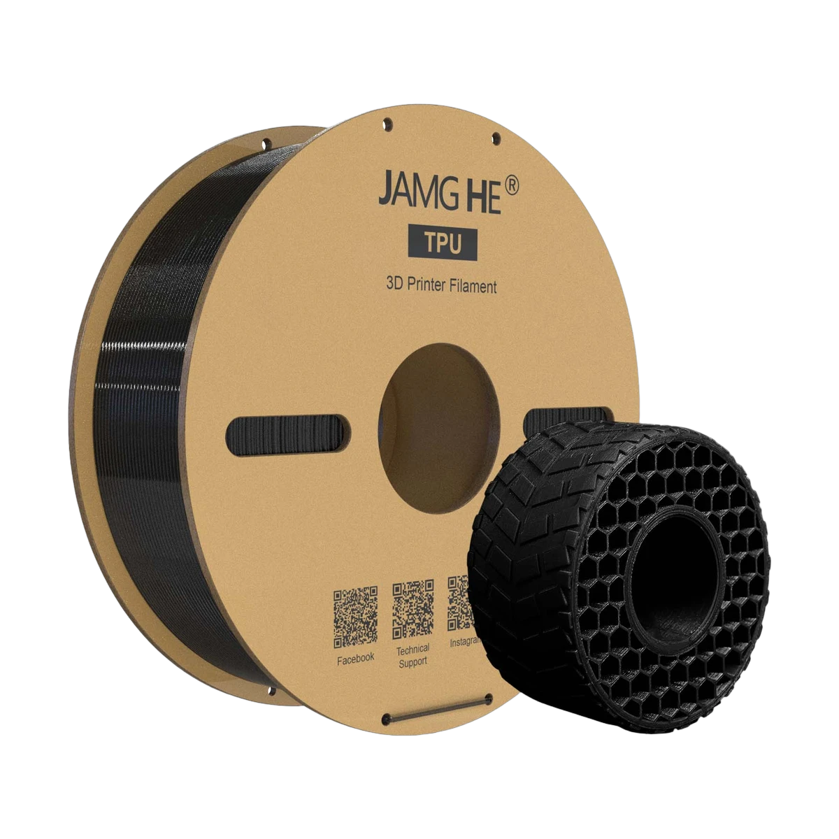 JAMG HE TPU Filament Black 1.75mm