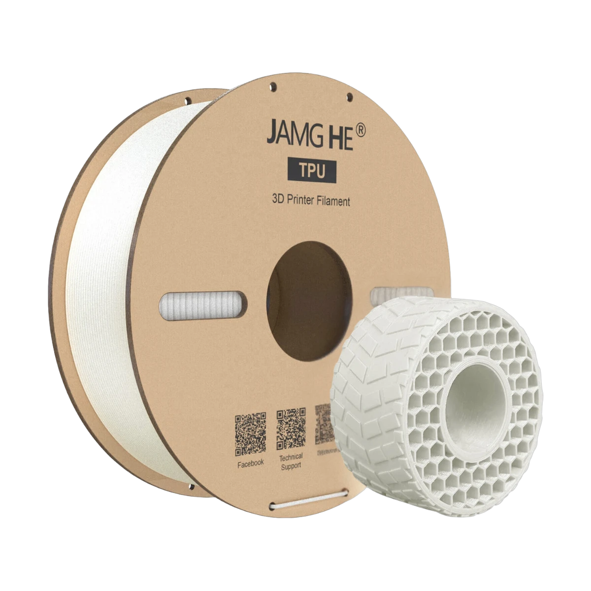 JAMG HE TPU Filament Clear 1.75mm