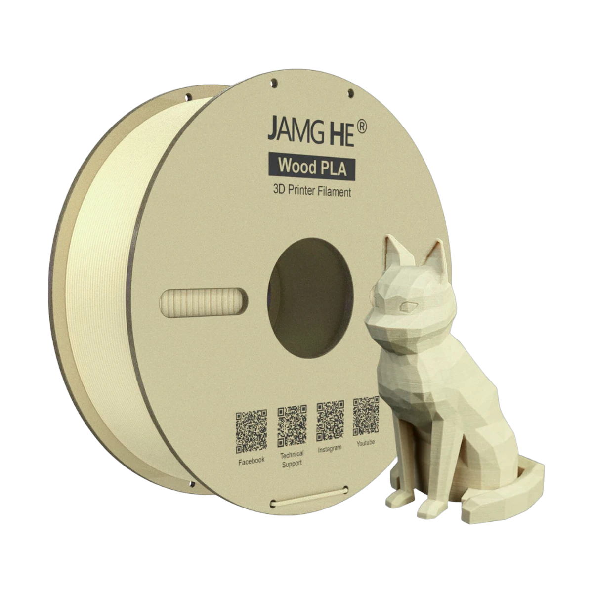 JAMG HE Wood oak PLA Filament 1.75mm, 1 Kg
