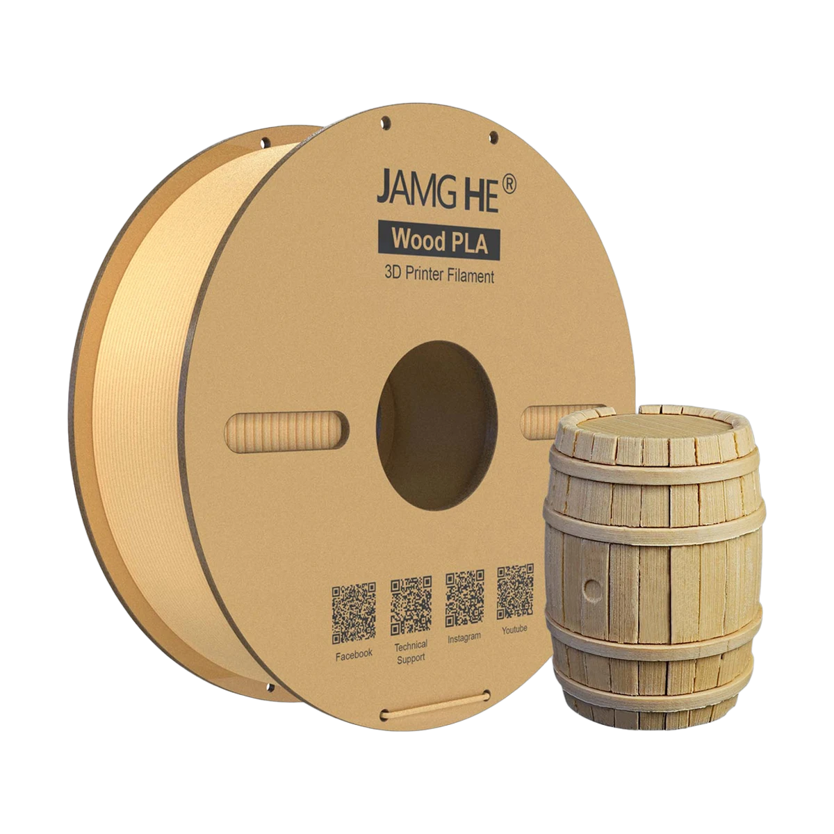 JAMG HE 1 kg Wood PLA Spool 1.75 mm